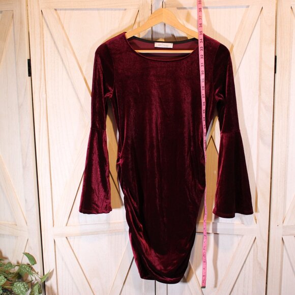 NWOT - My Bump Maternity Dress Velvet Size Small - Picture 3 of 9